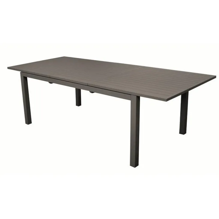 Table caméline à rallonge coloris café 200/280 x 98 x 75 cm