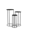 Table de service Quinty en métal noir T1 Edelman Hollande - Ø 22 x 50 cm