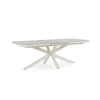 Table extensible en aluminium et pierre sintérisée Bizzotto Pascal Pélican