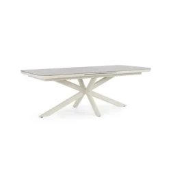 Table extensible en aluminium et pierre sintérisée Bizzotto Pascal Pélican