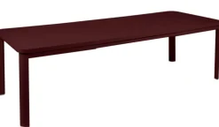 Table Oléron avec rallonges coloris noir en aluminium Fermob - 155/255 x 100 cm