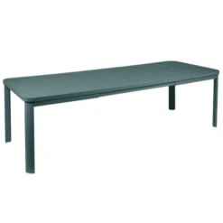 Table Oléron gris orage et ses 2 allonges