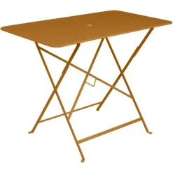 Table pliante en acier coloris pain d'épices Bistro Fermob - 97 x 57 x 74 cm