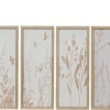 Tableau graminées coloris blanc en bois - 50 x 20 x 1,4 cm