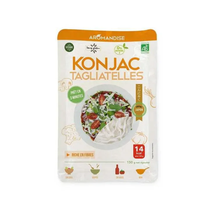 Tagliatelles de konjac et riz bio Aromandise -150 g
