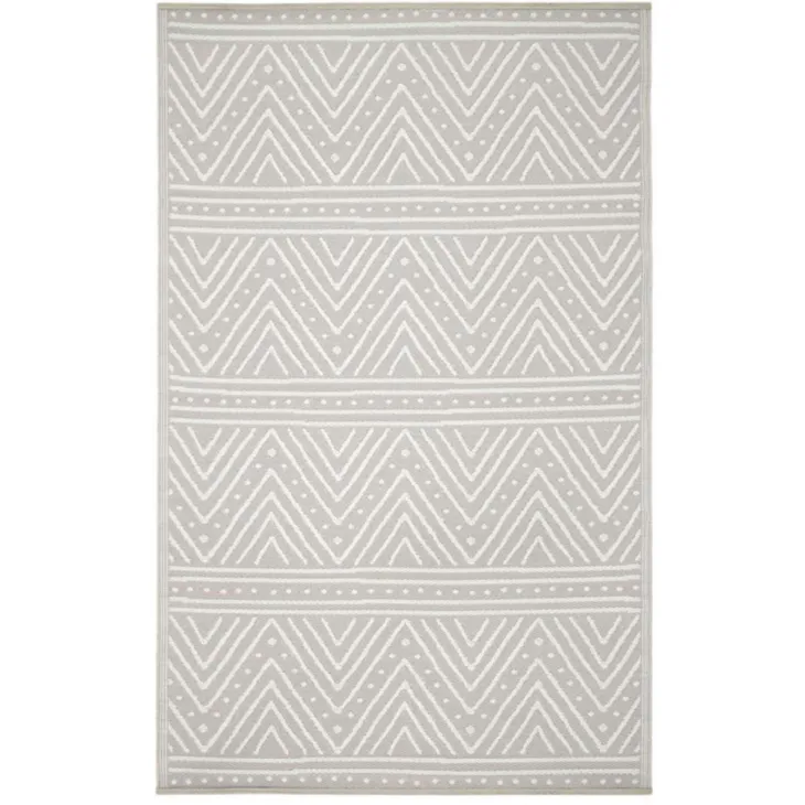 Tapis coloris gris en polypropylène recyclé - 120 x 180 cm