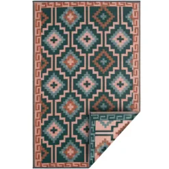 Tapis coloris multicolore en polypropylène recyclé - 120 x 180 cm