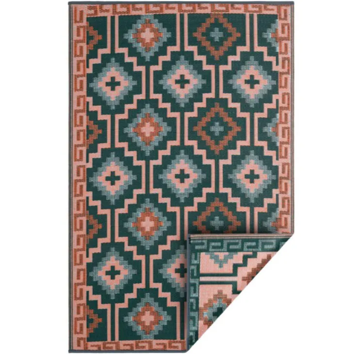 Tapis coloris multicolore en polypropylène recyclé - 120 x 180 cm