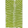 Tapis coloris vert en polypropylène recyclé - 90 x 150 cm