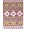 Tapis d'extérieur en polypropylène recyclé Terracotta Aztèques - 150 x 90 cm