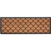 Tapis en fibre de coco et caoutchouc motif bardeau taille XL - 120 x 40 cm