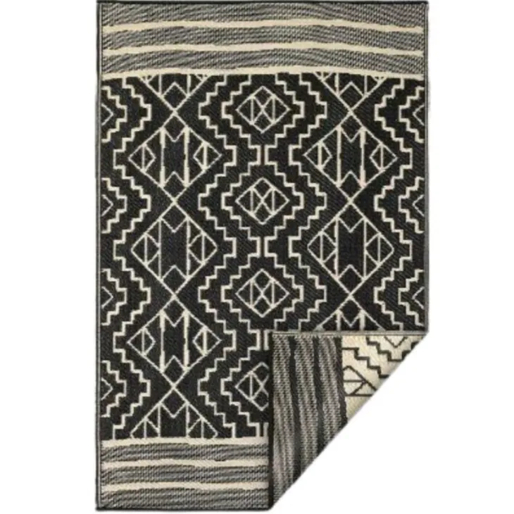 Tapis Kilimanjaro crème et noir - 240x300 cm
