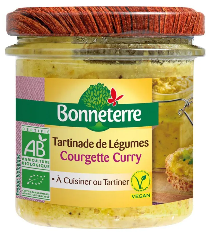 Tartinade à la courgette et au curry Bonneterre bio 135 g