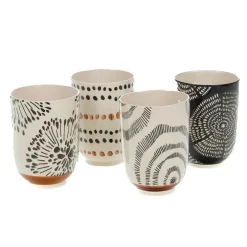 Tasse coloris noir en grès Nala - 8 x 11 x 9 cm