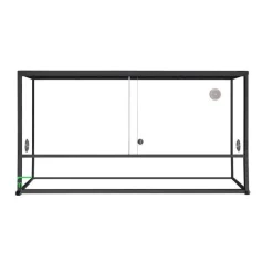Terrarium pour reptile coloris noir en aluminium Reptile Planet Élégance – 100 x 45 x 50 cm