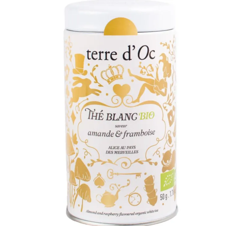 Thé blanc amande et framboise bio Terre d'Oc - 30 g