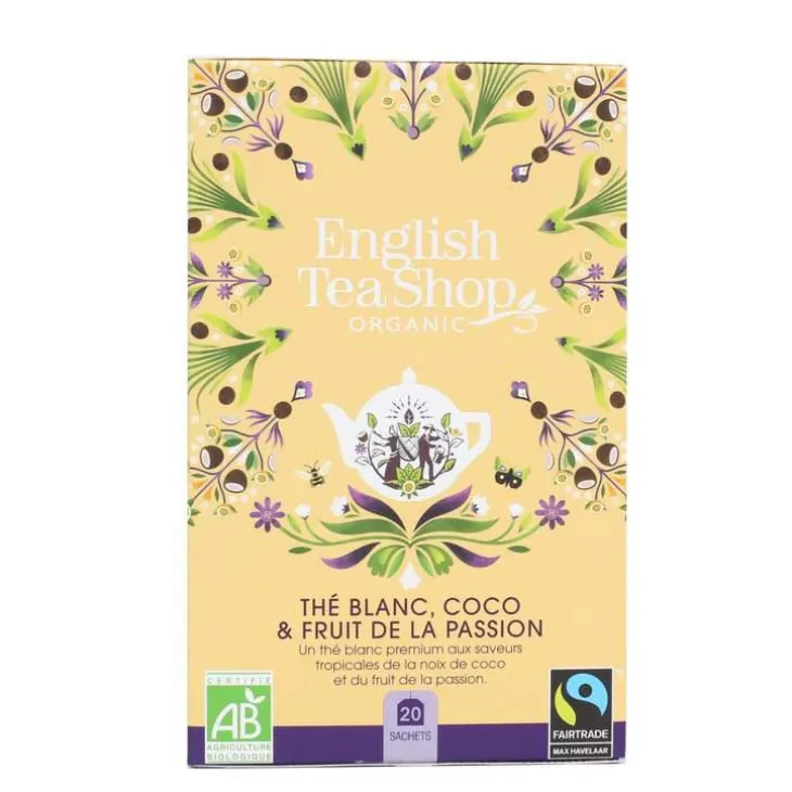 Thé blanc bio coco et fruit de la passion English Tea Shop - 20 sachets