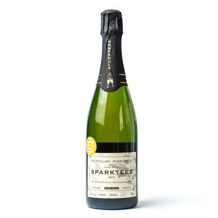Thé pétillant sans alcool bio en bouteille de verre Sparkteez - 75 cl