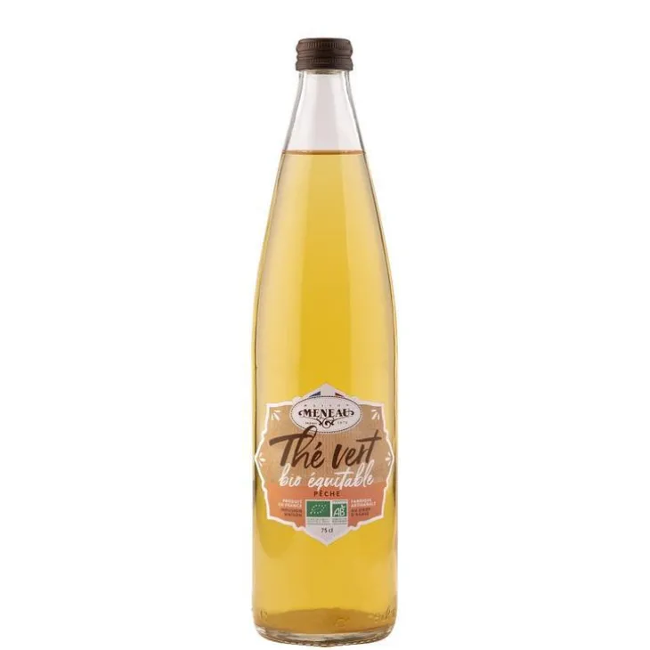 Thé vert bio équitable pêche Maison Meneau - 75 cl
