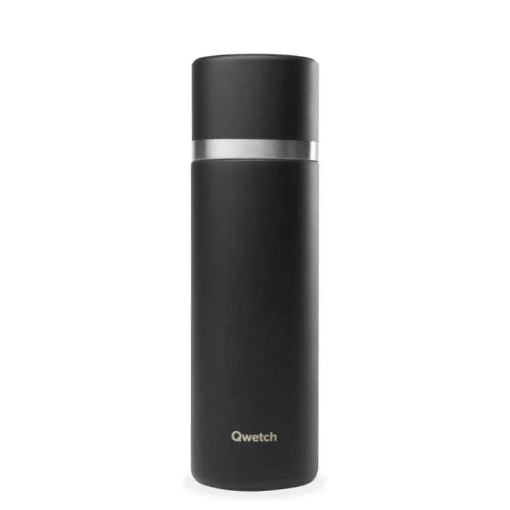 Thermo isotherme Matt coloris noir en inox Qwetch - 750 ml