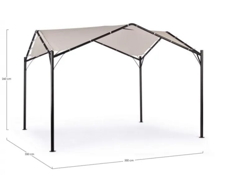 Tonnelle DOME -en acier BIZZOTTO - 3.5m x 3.5m