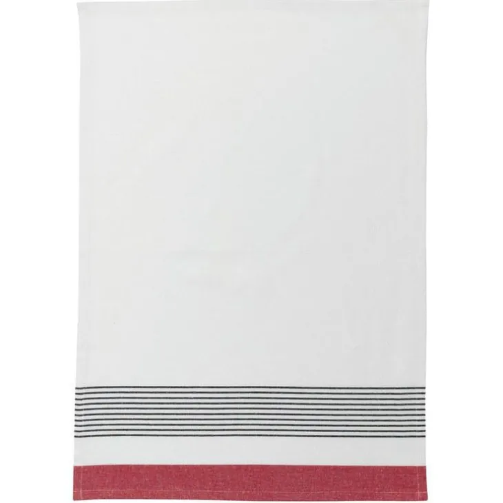 Torchon recyclé Mattia coloris rouge - 50 x 70 cm