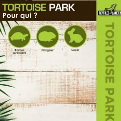Tortoise Park pour tortue enclos extérieur grillagé en bois Reptile Planet – 200 x 100 x 25 cm