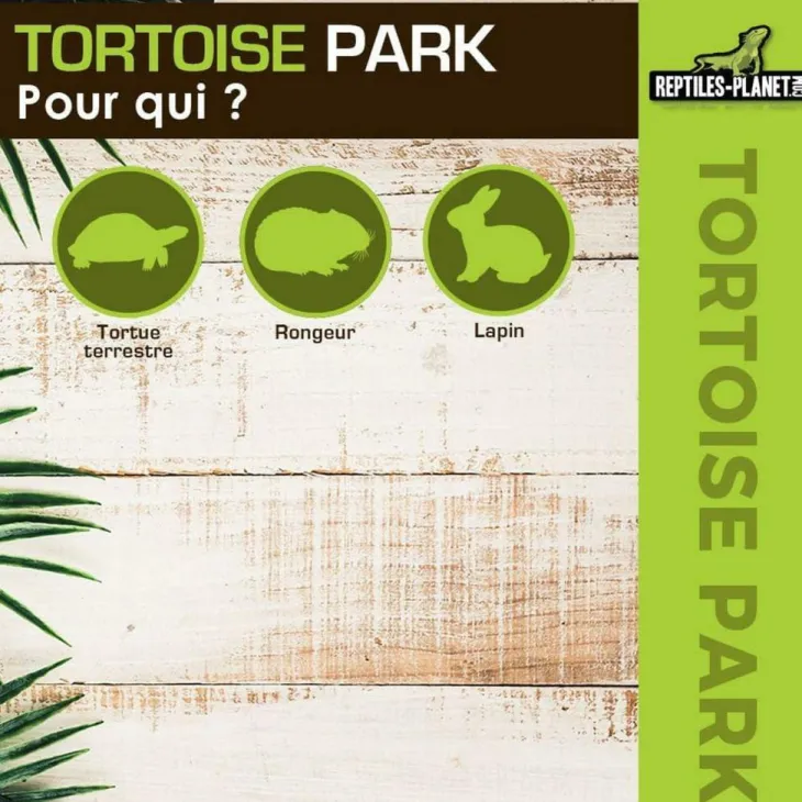 Tortoise Park pour tortue enclos extérieur grillagé en bois Reptile Planet – 200 x 100 x 25 cm