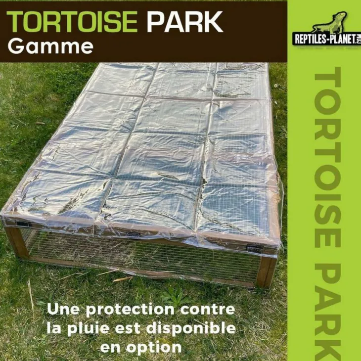 Tortoise Park pour tortue enclos extérieur grillagé en bois Reptile Planet – 200 x 100 x 25 cm