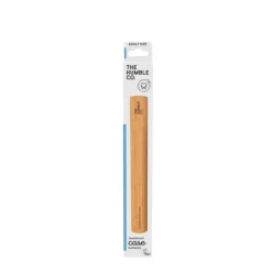 Étui brosse à dents coloris beige en bambou