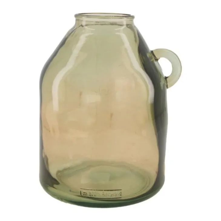 Vase bonbonne coloris transparent en verre recyclé