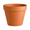Vase brut rouge en terre cuite D.17 x H15,3