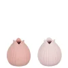 Vase coloris rose en verre - Ø 9,5 cm