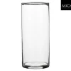 Vase cylindre en verre transparent Carly - Ø 9 x H 19 cm