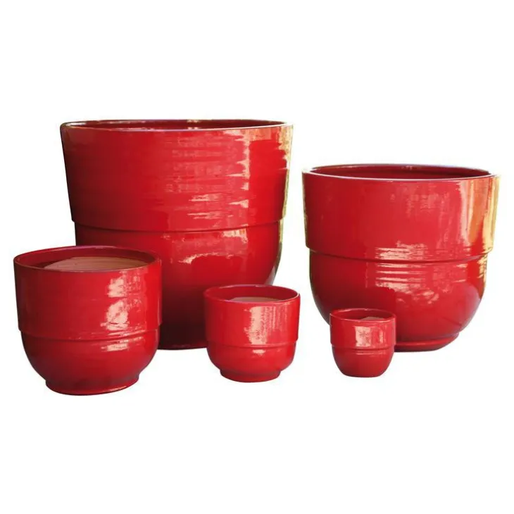Vase Rebord coquelicot H 19 x Ø 21 cm
